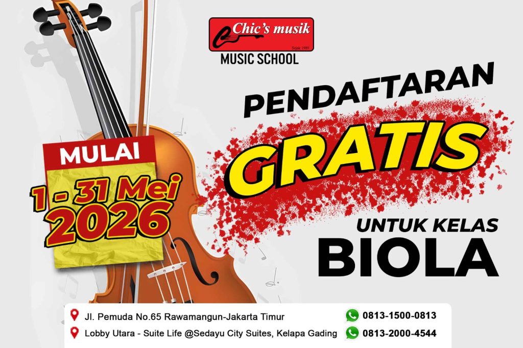 Pendaftaran Gratis Kelas Biola